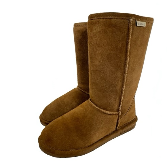 BearPaw Shoes - BearPaw Women's Emma  Winter Slip-on Suede Sheepskin Fleece Lined Boots